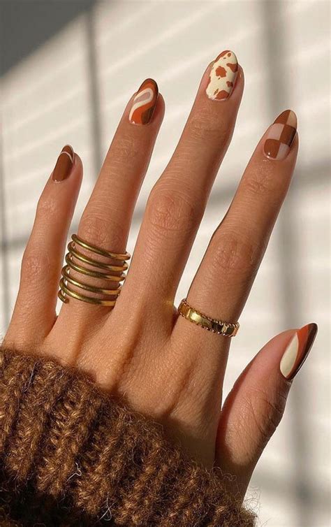 autumn inspo nails|2021 autumn nail designs.